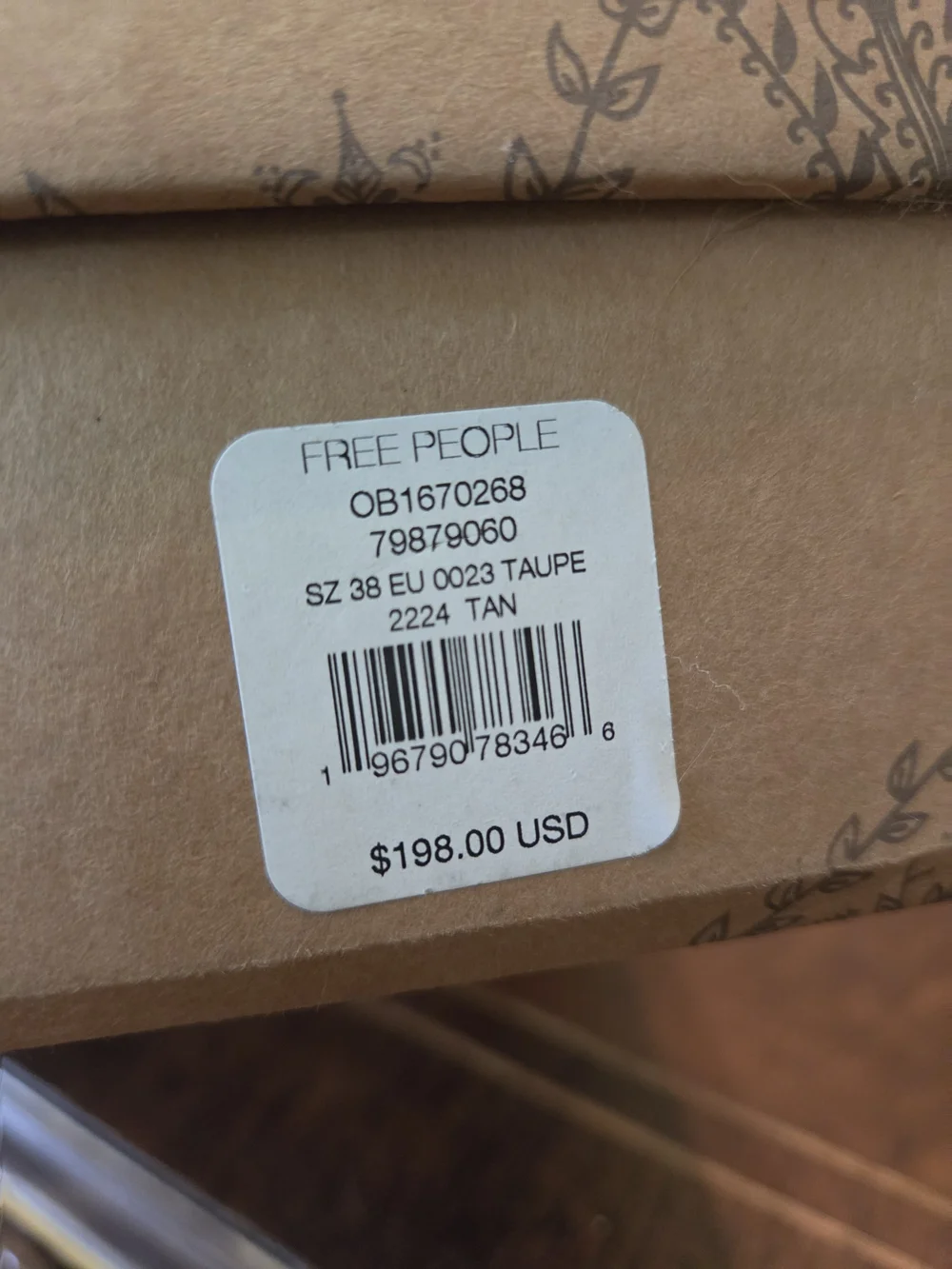 Free People Cassis Clogs Tan Leather Platform Heels Size 38/7.5 New in Box